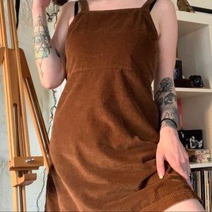 American Eagle Corduroy Overall Mini Dress